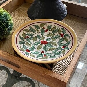 LONGABERGER AMERICAN HOLLY LUNCHEON PLATE EUC